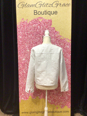 Dolce Cabo White Sequin Jacket