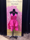 Fuchsia Spaghetti Strap Tulle Baby Doll Dress