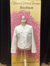 Dolce Cabo White Sequin Jacket