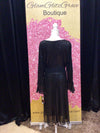 Terramin Black Sequin Mid Bell Sleeves Dress