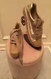 Replay Gold Canvas Sneakers - GlamGlitzGrace Boutique