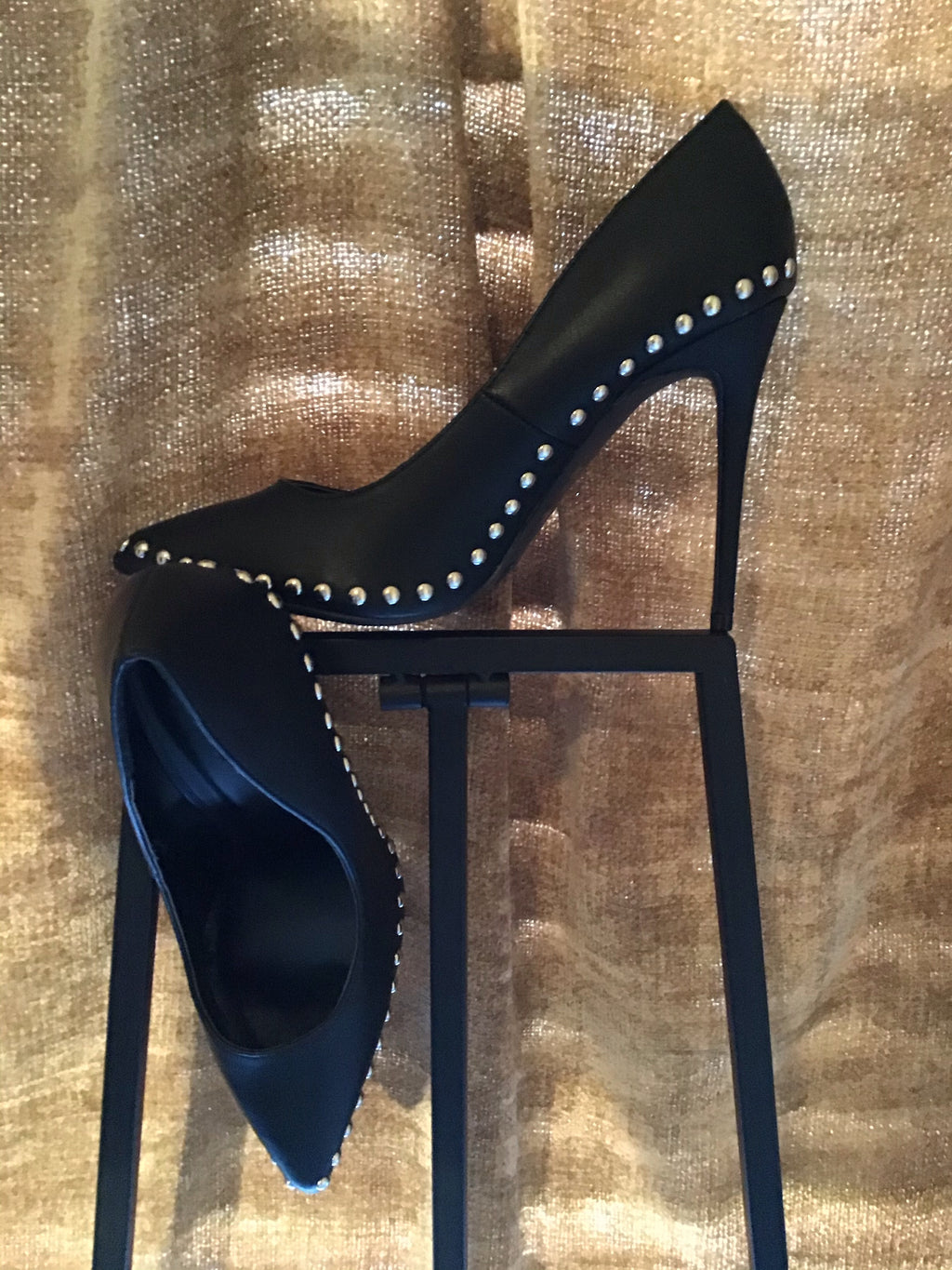 Black studded stilettos heels - GlamGlitzGrace Boutique