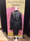 Black Sheer Sequin Long Sleeves Jacket