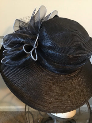 Braided Hat W/Ribbon Bow - GlamGlitzGrace Boutique