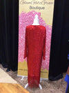 Red Sequin Fringe Midi Dress