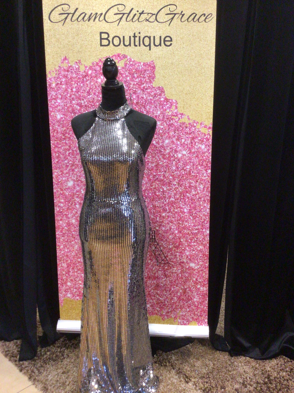 Halter Style Sequin Dress