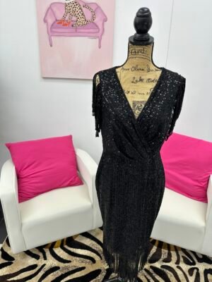 Short black sequin Dress